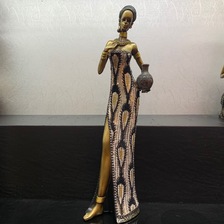 女佣打酒非洲黑人工艺品树脂摆件欧式礼品树脂现代家居摆设装饰品礼物装饰品