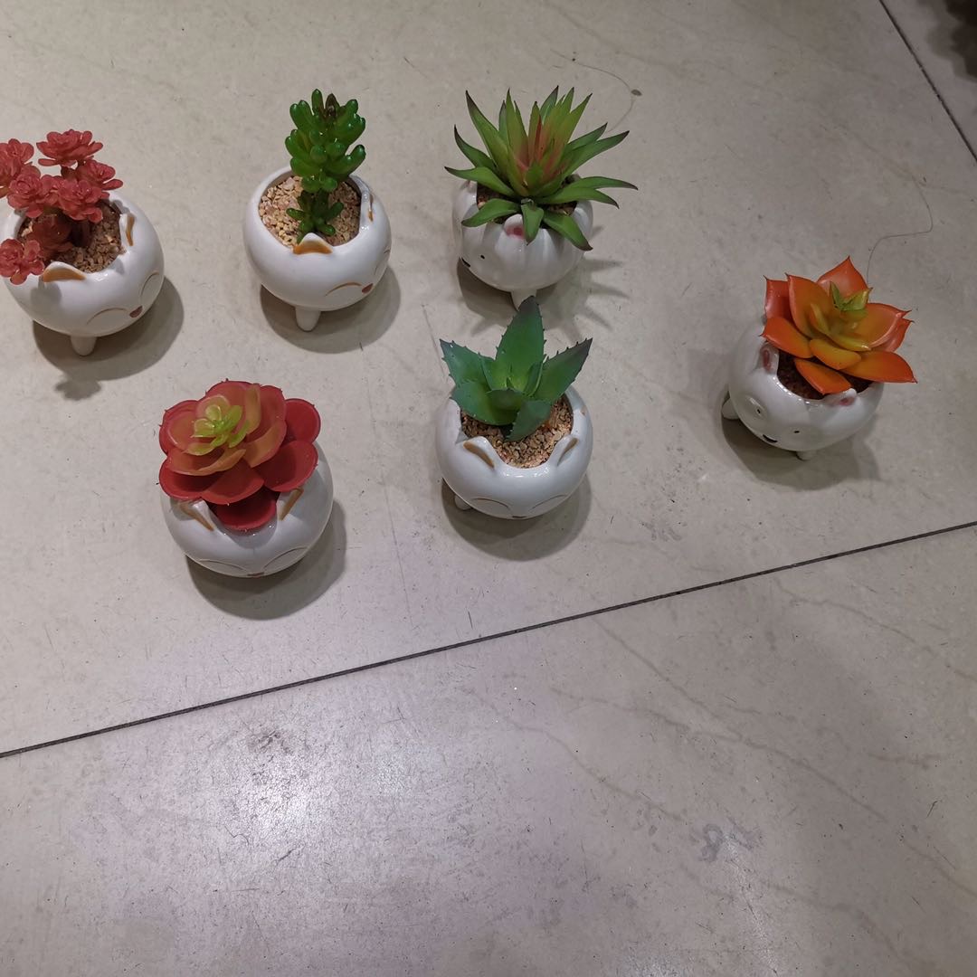 仿真植物仿真花仿真小动物多肉120pcs装