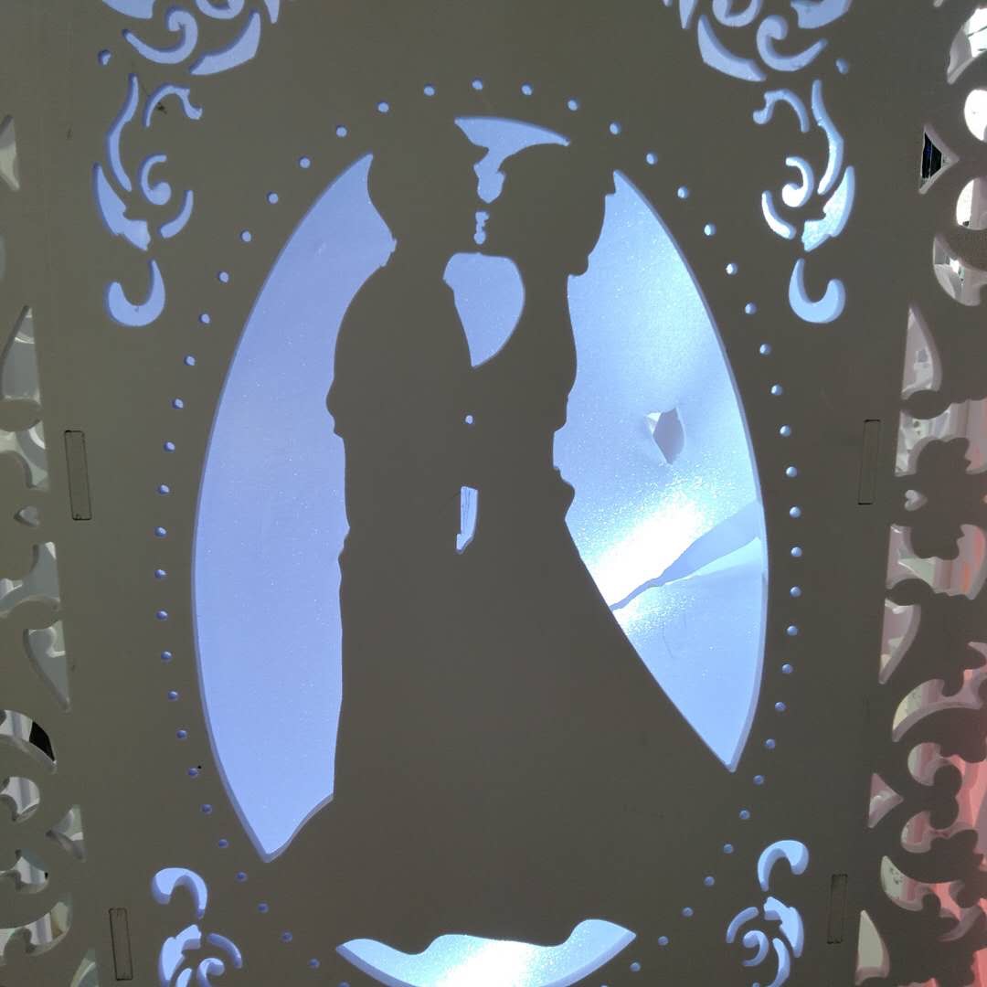 北欧个性冲花ppc塑料电子婚庆家居摆设用品产品图