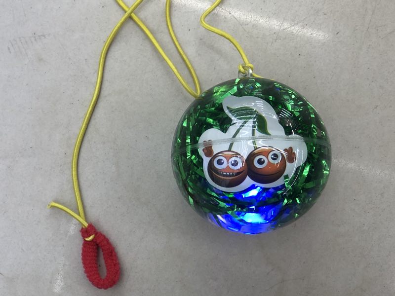 6.5cm带金丝发光弹力球带绳款TPU材质儿童玩具厂家直销 Specification image