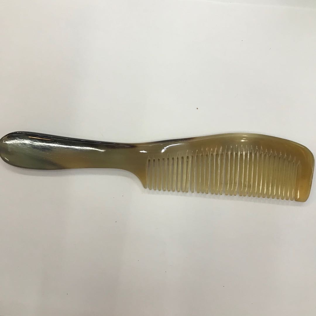牛角梳子天然正品牛角梳男女大宽齿头疗头皮按摩梳头部经络梳细长梳