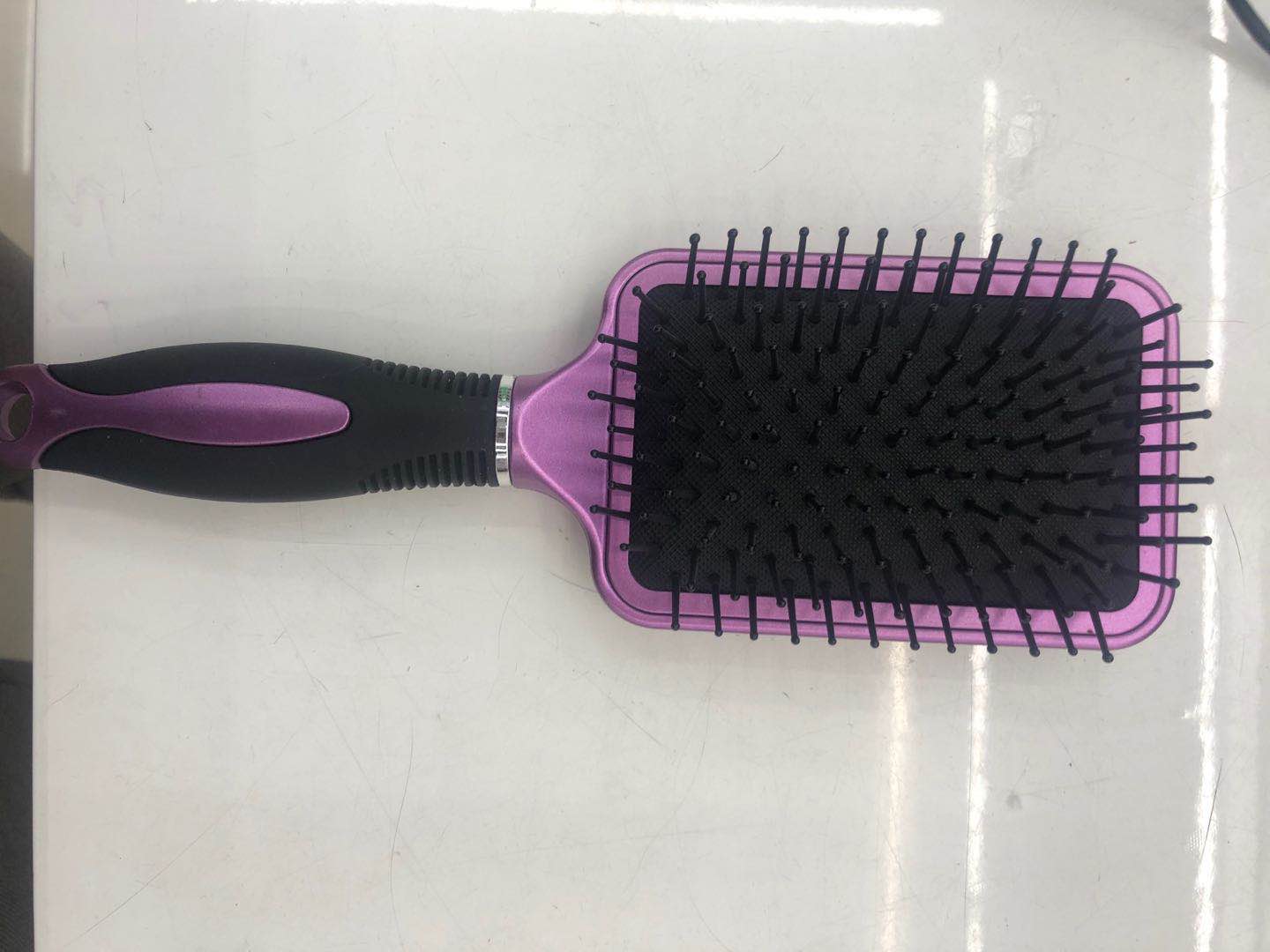 Purple Scalp Massage Comb Head Smoothing Hair Comb Air Bag Curling Comb Anti-Static Specification drawing