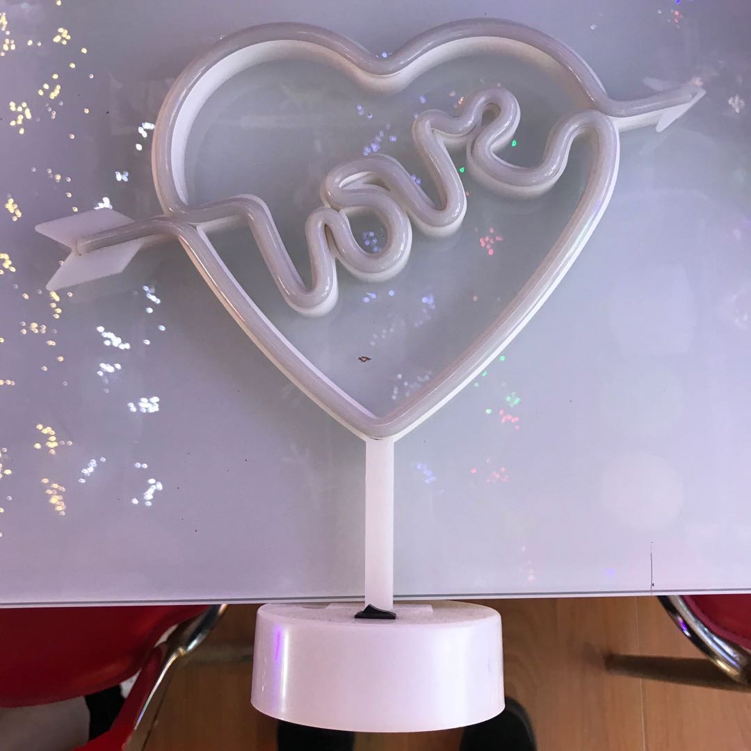 浪漫装饰led小彩灯情人节房间布置love字母爱心灯火烈鸟生日摆件
