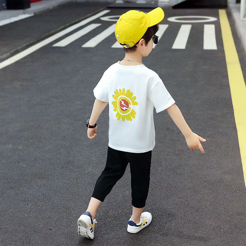 童装男童夏装套装2020新款韩版儿童洋气男孩休闲短袖帅气两件套潮详情图3