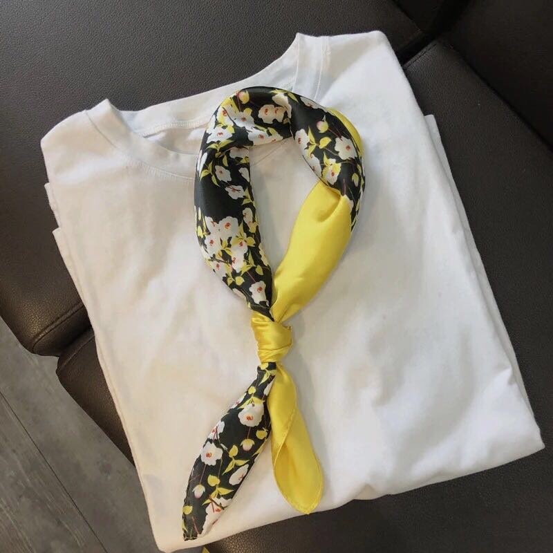 优雅显白女百搭装饰小丝巾领巾发带细节图