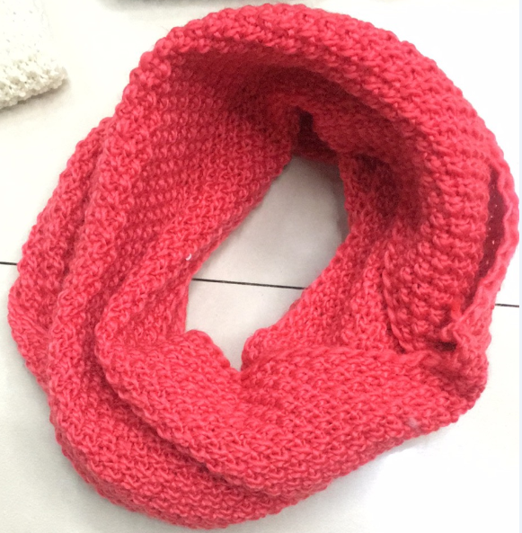 Women's Fashion Trend With Warm Solid Color Pineapple Flower Knit Neckband details Picture