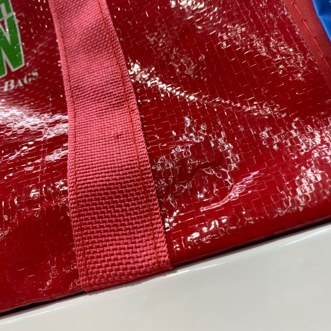 红色绿图多功能袋子塑料旅行包细节图