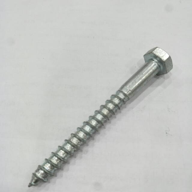 304不锈钢外六角钉螺防滑粗丝常规螺钉产品图