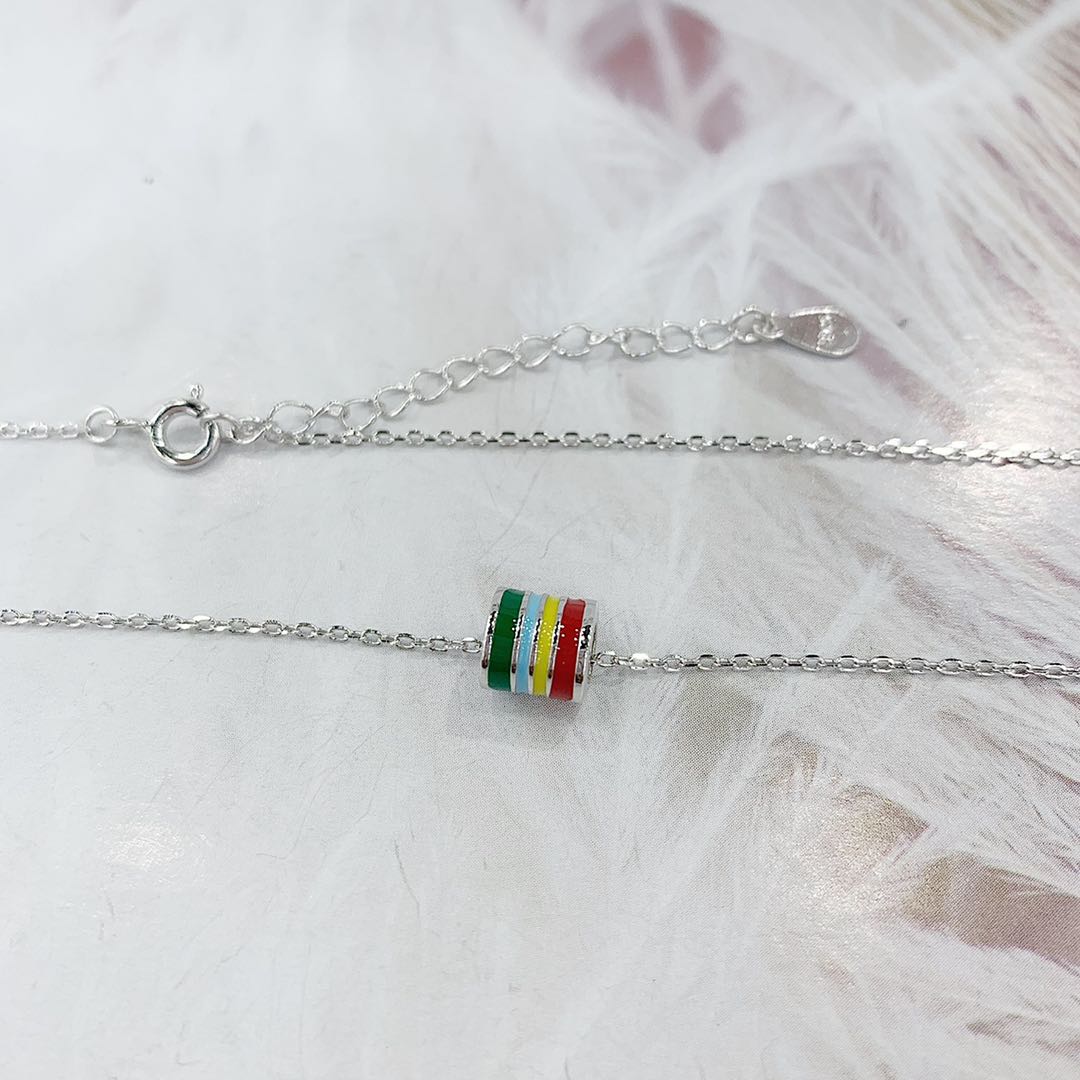 The pure silver ring necklace is simple, versatile, fashionable and fresh, and a best-selling collarbone chain Specification image
