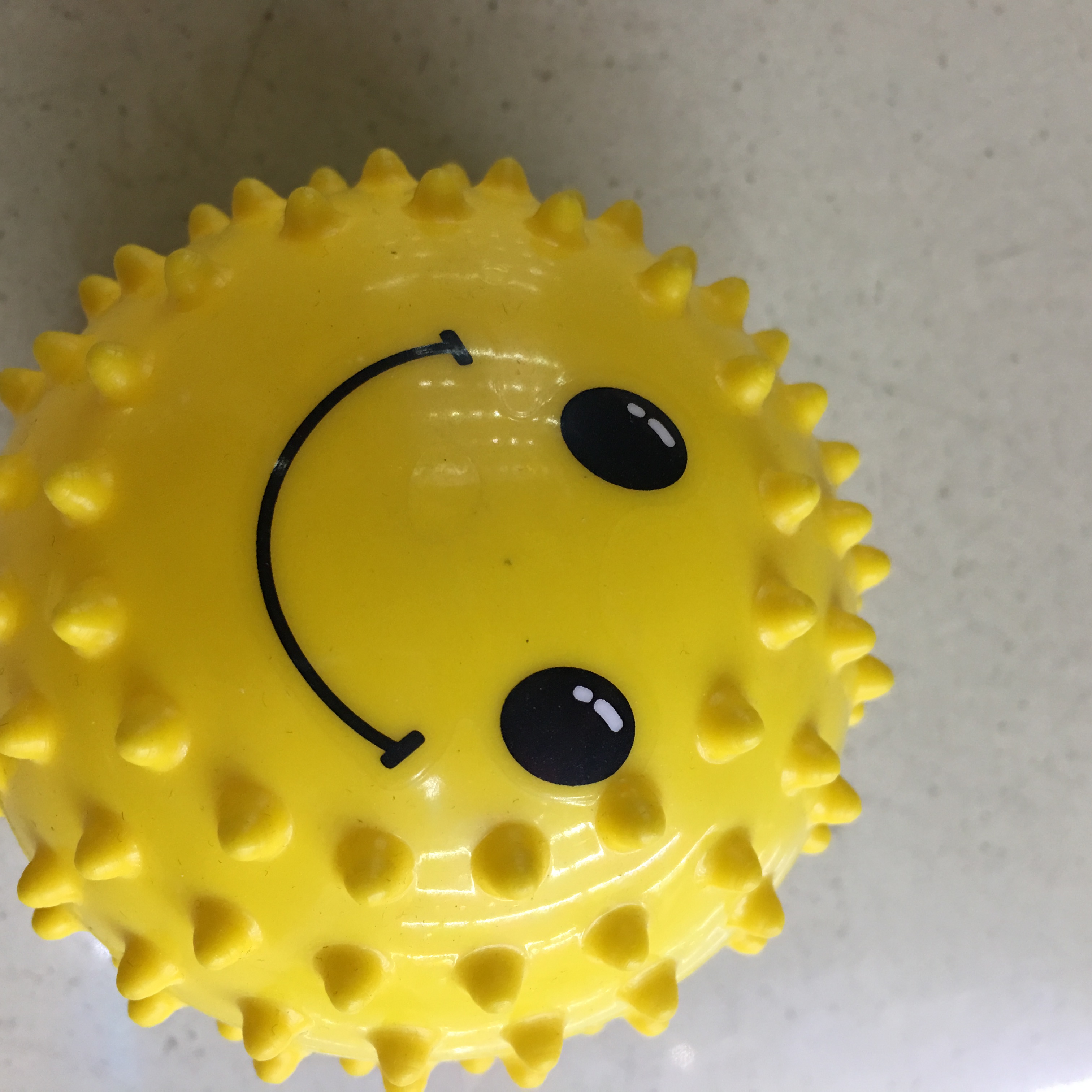 Leather Ball Children's Toys Kindergarten Special Elastic Pat Ball Non-Toxic Smiley Massage Ball Baby Home Specification drawing