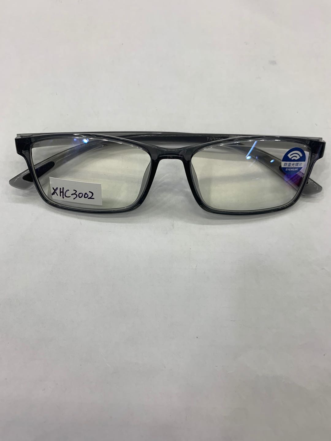 Classic square resin full-frame black myopia glasses and plain glasses
