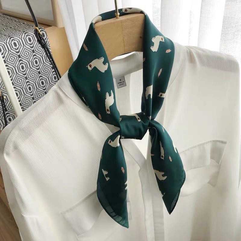 女士时尚潮流简约围巾丝巾披肩两用休闲款甜美风产品图