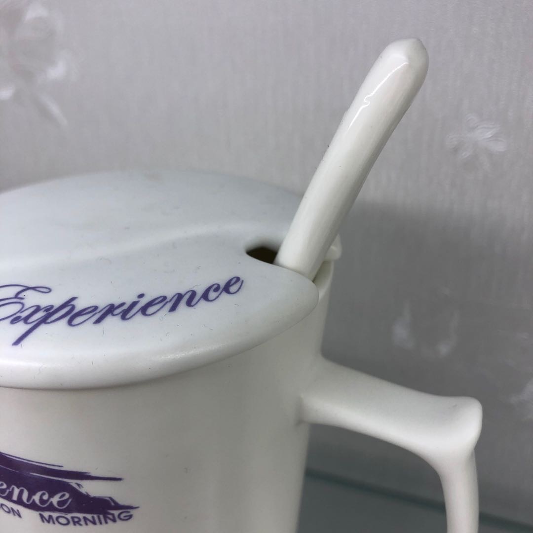 英文字母陶瓷水杯带勺咖啡牛奶杯学生茶杯礼物细节图