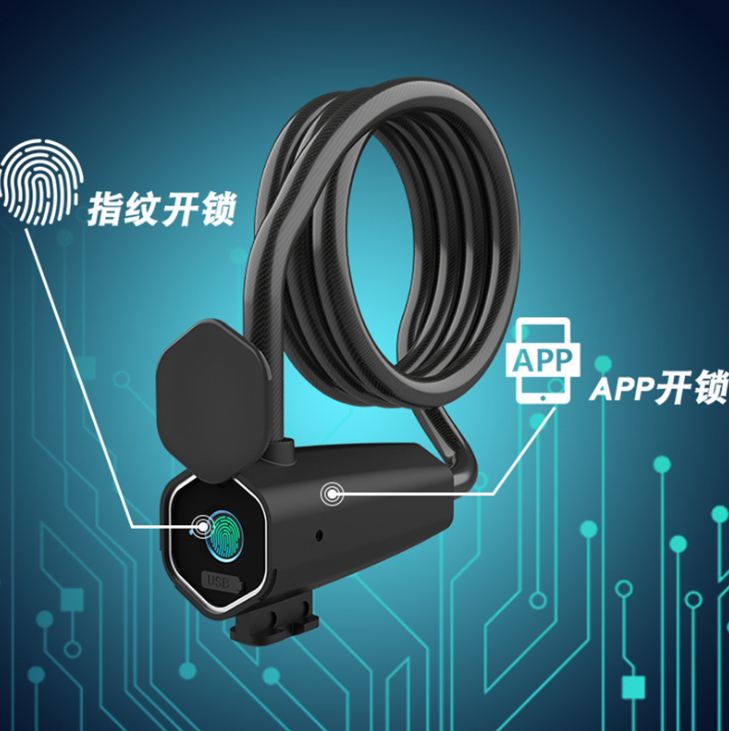 Yiwu good cargo W16 bloqueo de huellas digitales de motocicleta bloqueo de bicicleta a prueba de agua y seguridad