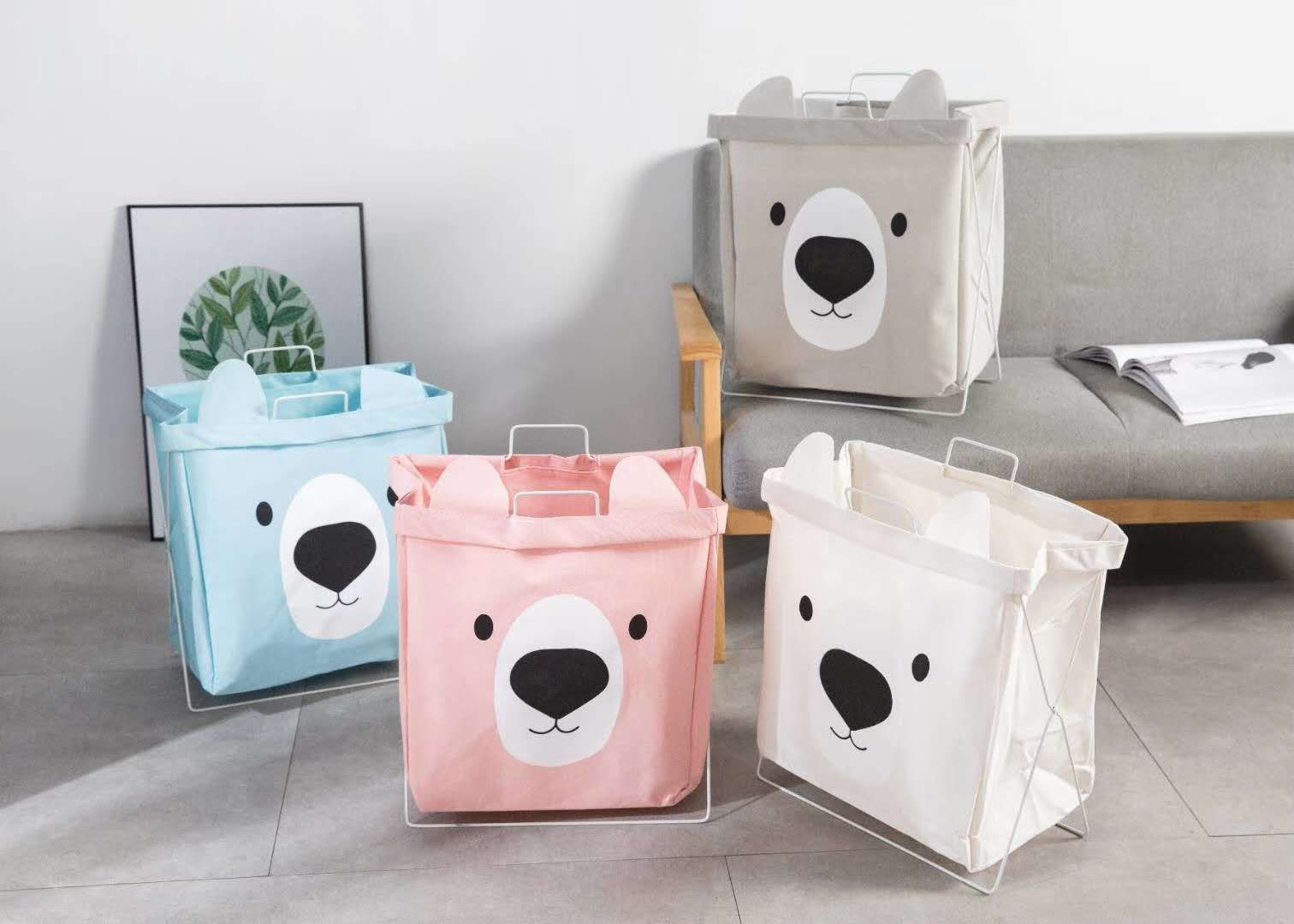 Manufacturers Direct Fabric Storage Box Bear Ear Storage Bag Storage Box Dirty Clothes Basket