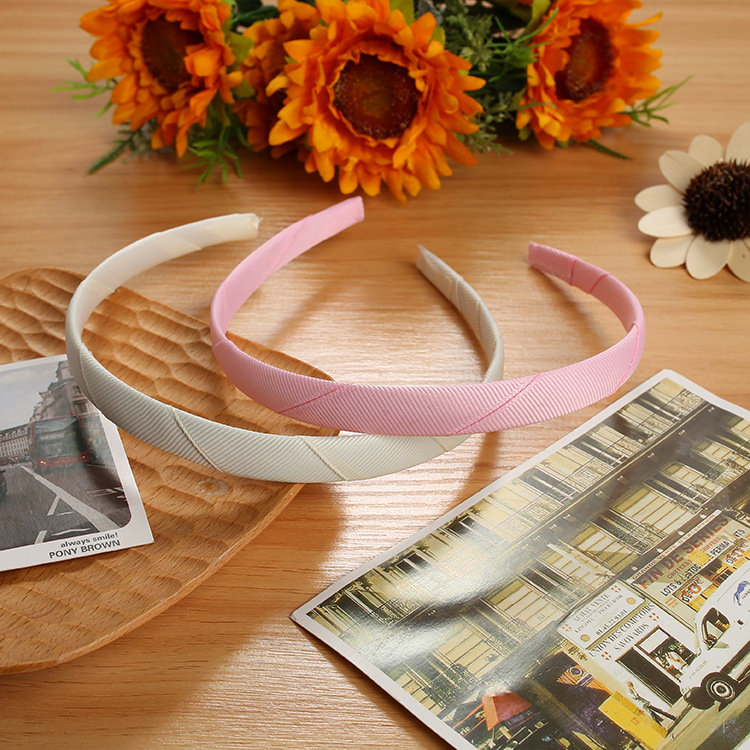 Korean style simple 15cm wrapped fabric plastic headband U-shaped creative headband, versatile and sweet hair buckle Specification image