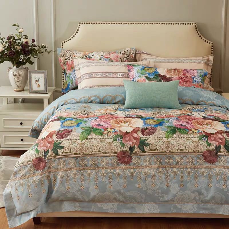 European-Style Thickened Jacquard Woollen Sateen 4-Piece Set