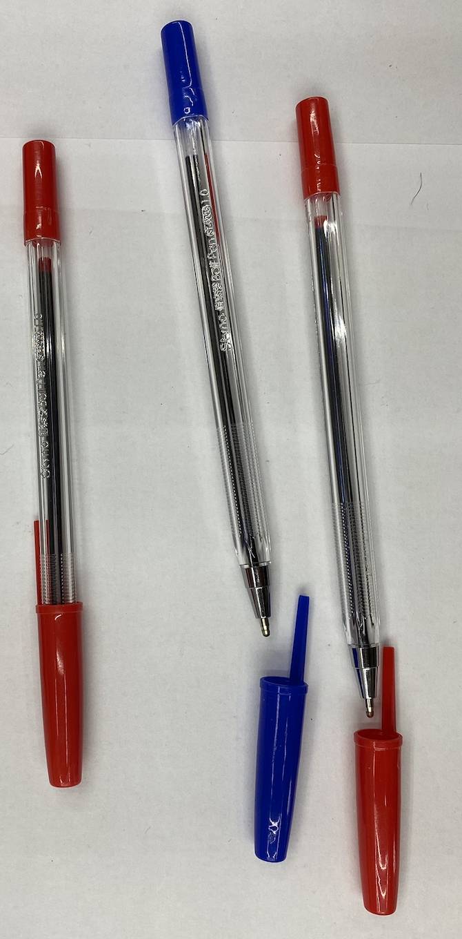 Baihang stationery ballpoint pen Blue red black optional four-piece discount package thumbnail