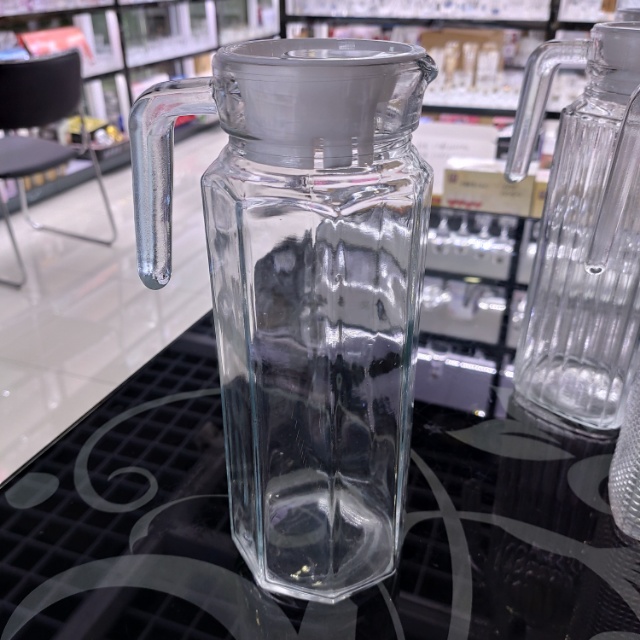 Engraved glass cold water bottle, glass bottle, juice cold water bottle, tied bottle for household use