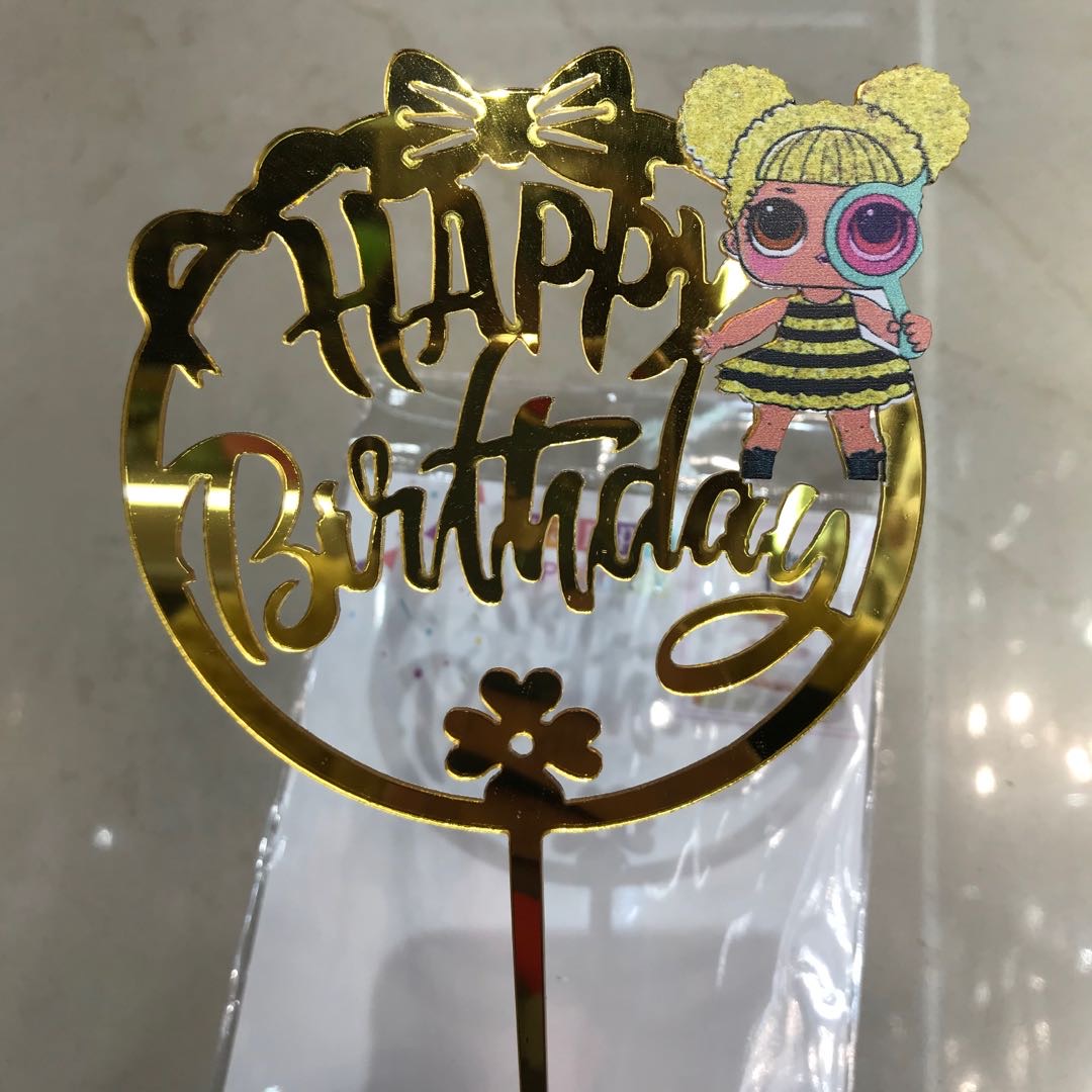 Factory direct sales batch production of daily gift acrylic cake inserts acrylic Specification image