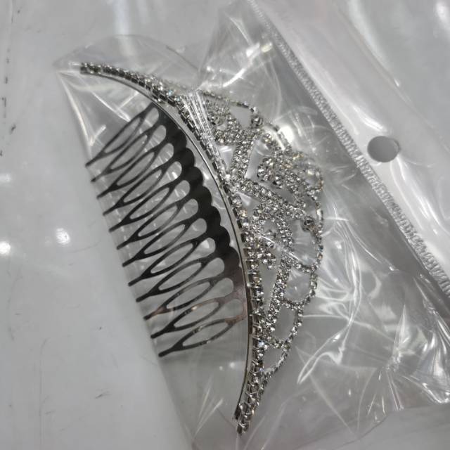 厂家直销亚克力钻发夹爪钻发夹钻石发夹皇冠发夹银色产品图