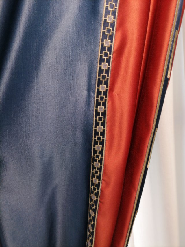 High precision thickened shading curtain finished plain color simple living room custom Specification drawing