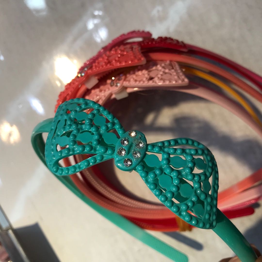 Little girl cute girl candy color big bow tie face makeup hair band headband hair accessories all new style thumbnail