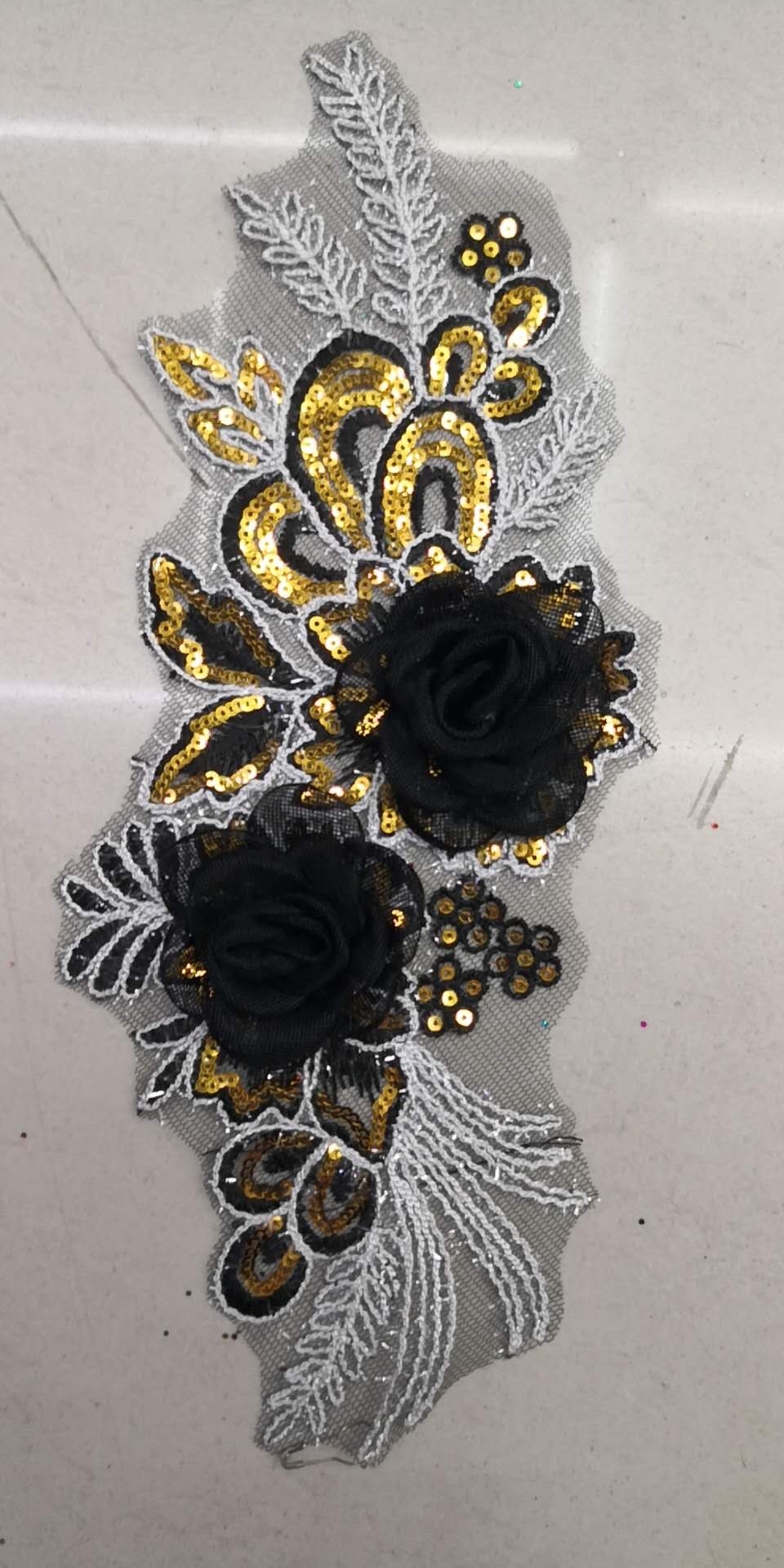 Pattern Embroidery Applique Ancient Costume Xiangyun Opera National Cos Embroidery Piece Decorative Patch Applique Diy Accessories Hot Stamping details Picture