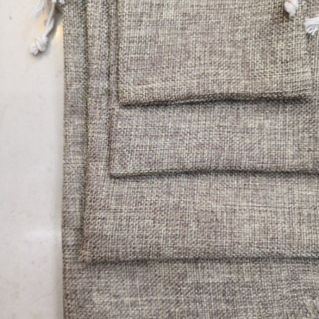 棉麻烫金束口包装袋，厂家直销韩式简约气质礼物袋，11×14cm/13×18cm/16×22cm/20×30cm产品图