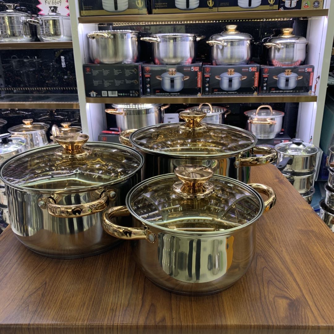 Thickened 304 stainless steel soup pot, household double-ear stainless steel pot, small cooking pot, gas induction cooker, soup cooking pot