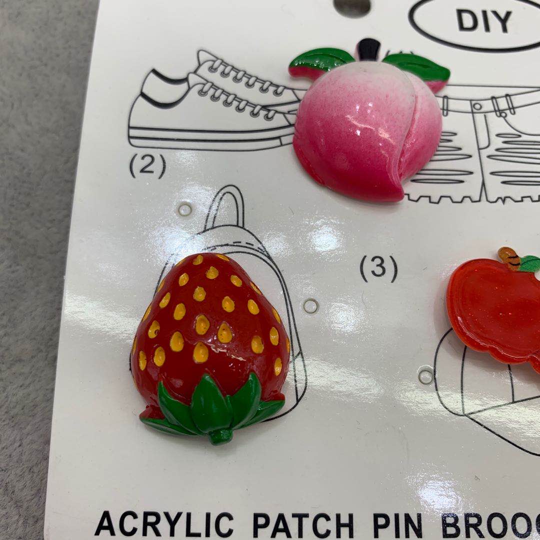 Peach fruit hairpin, cute children and little girls, bright acrylic headband details Picture