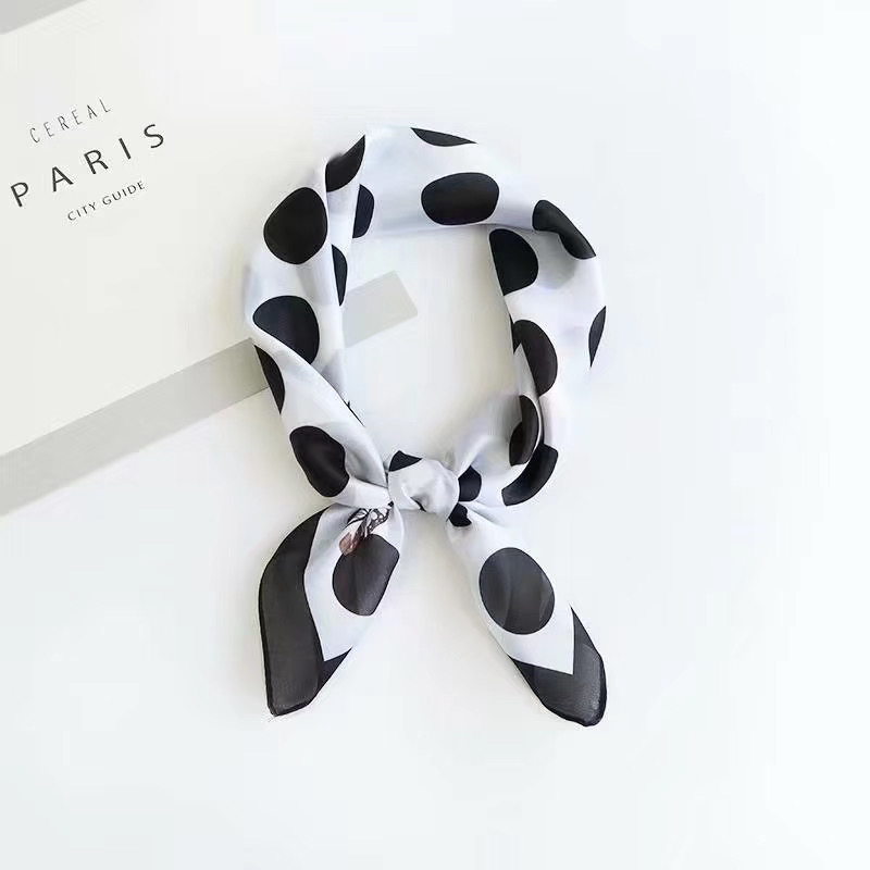Black Polka Dot Scarf Fashion