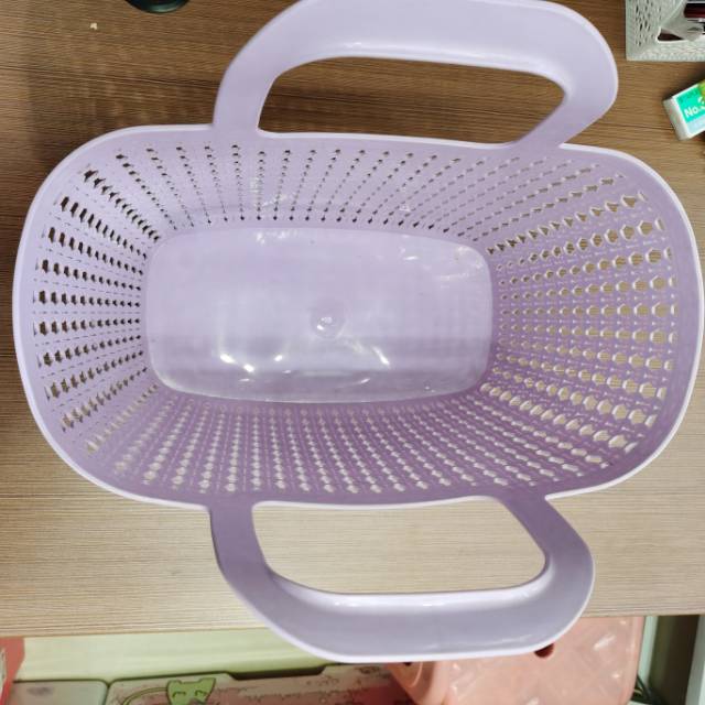 Purple supermarket Hand basket shopping Basket Thickened shopping basket plastic frame fruit basket