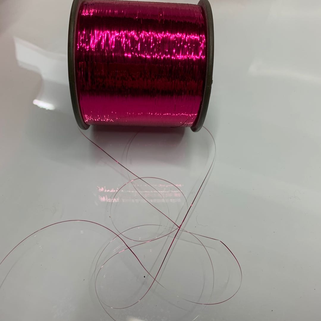 Plum Red Flat Silk Knitting Raw Material Gold And Silver Wire Computer Embroidery Wire Gold And Silver Wire Diy Handmade Specification drawing