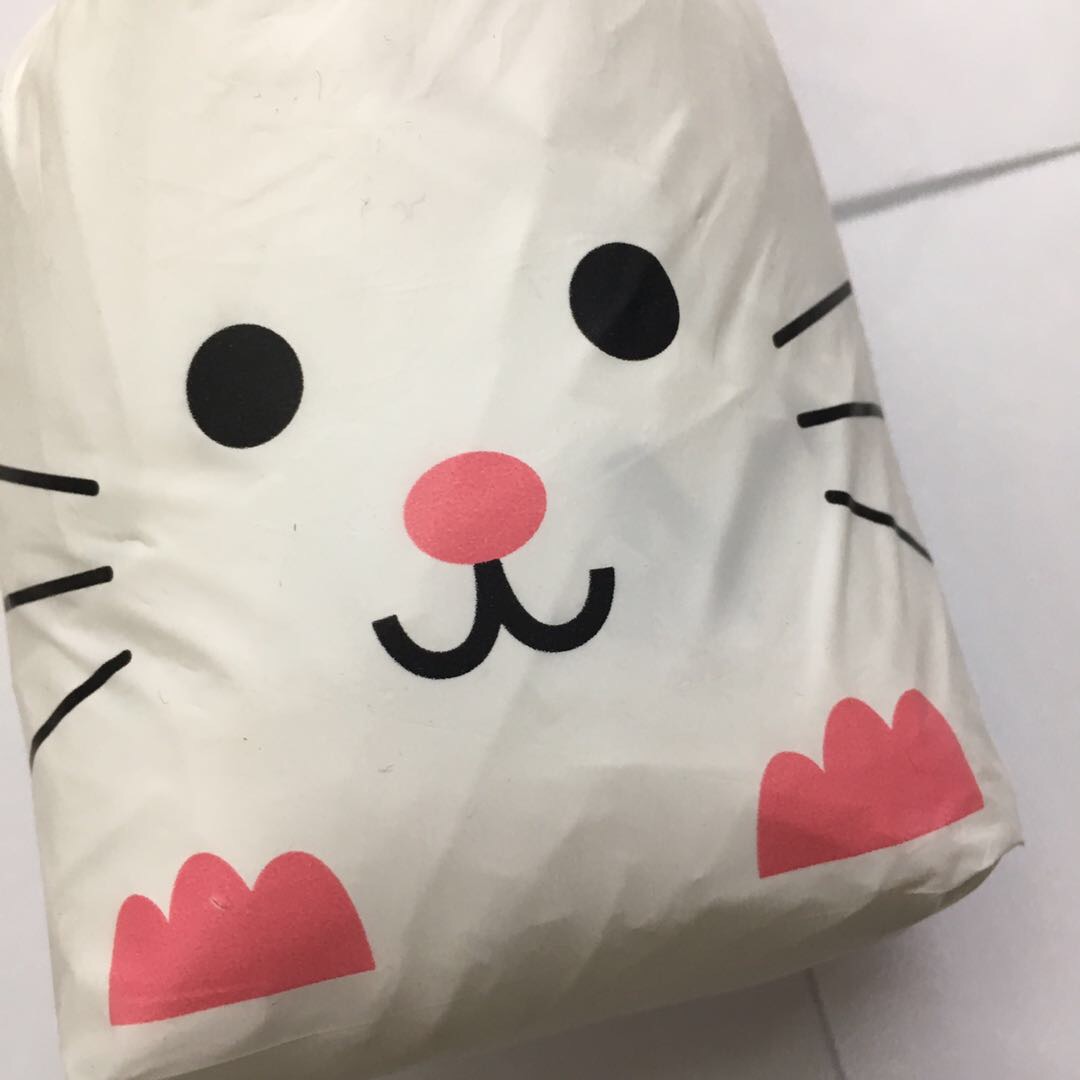 可定制卡通白粉小兔兔环保彩色塑料袋尺寸可选产品图