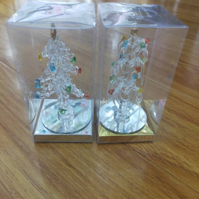 Glass Christmas tree with lights factory direct sale thumbnail