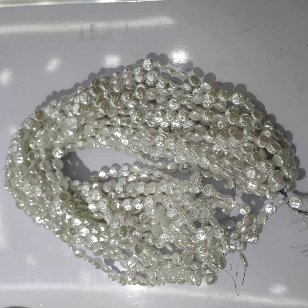 DIY handcrafted creative accessories and craft ornaments with milky white concave-convex round piece bracelets and beads