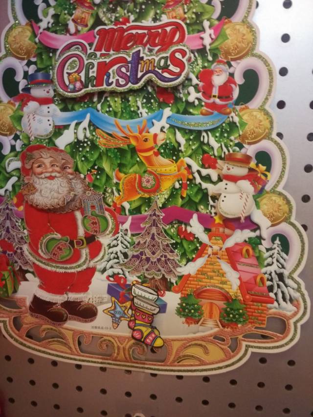 圣诞老人帖纸圣诞用品贴纸贴花细节图
