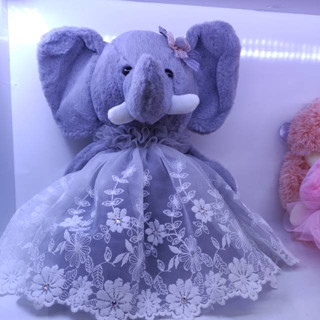 Factory direct elephant plush toy lace skirt plush toy doll