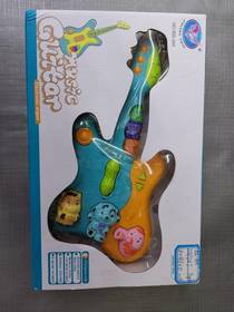 Children's electronic toy guitars with bright colors and plastic materials