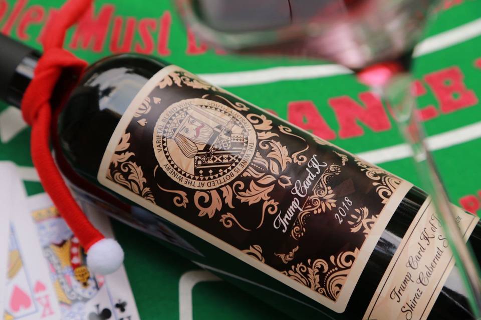 Trump Card.k. Shiraz Cabernet Sauvignon blend dry red wine imported in original bottle thumbnail