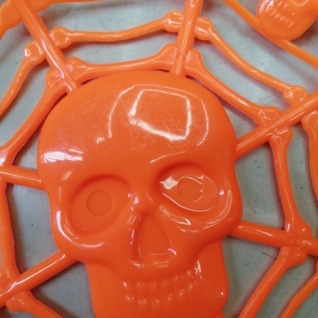 万圣节果盘塑料果盘蜘蛛果盘骷髅果盘细节图