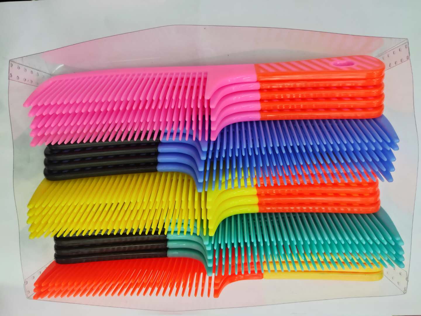 Folding Comb Pp Thickening Comb Home Portable Plastic Comb Curly Hair Long Hair Cute Big Teeth Wide Teeth Comb Practical Specification drawing