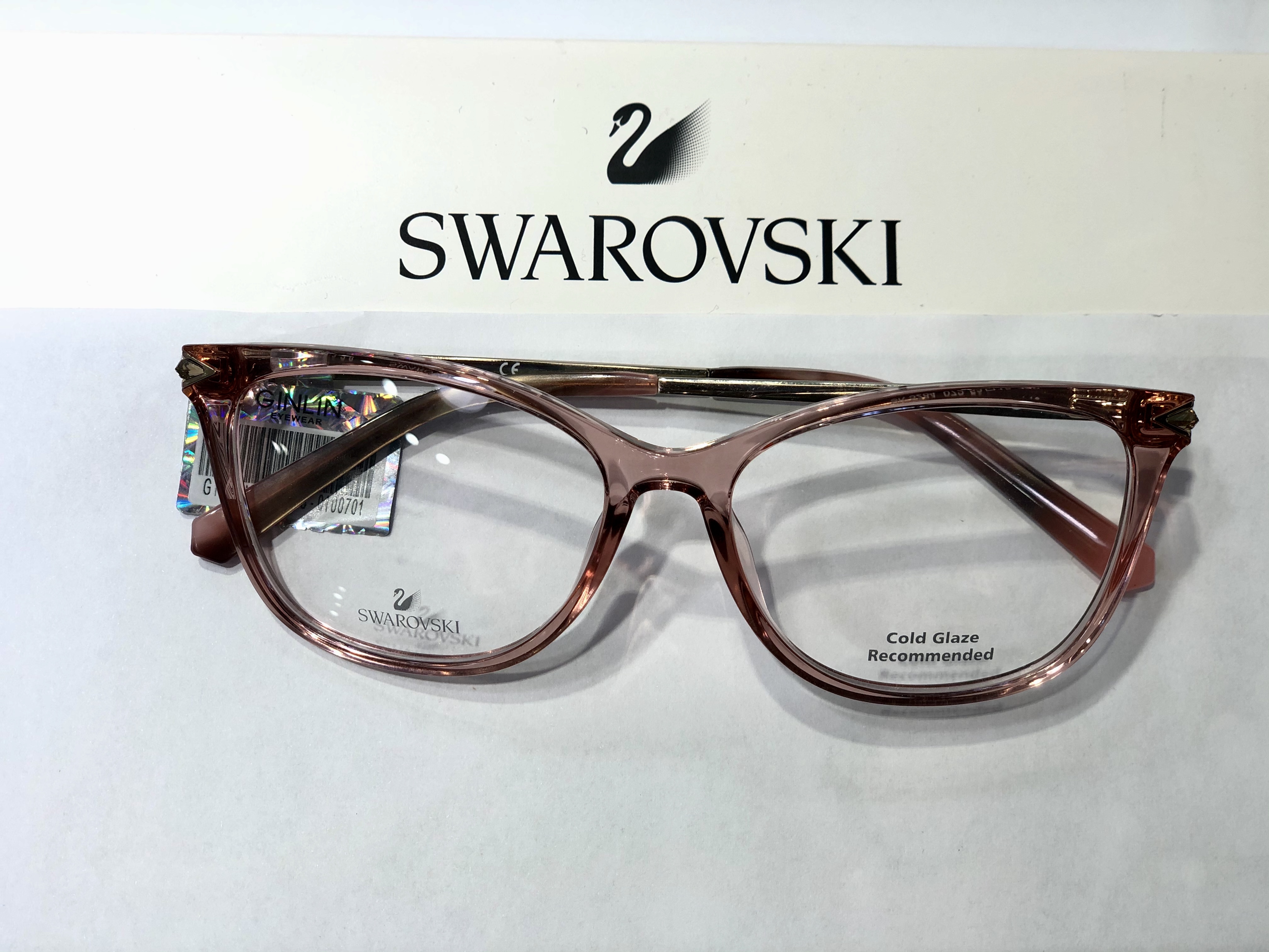 SWAROVSKI swarovski premium miopia montura espejo plano perfil bajo marco completo espejo con ajuste suave sk5284
