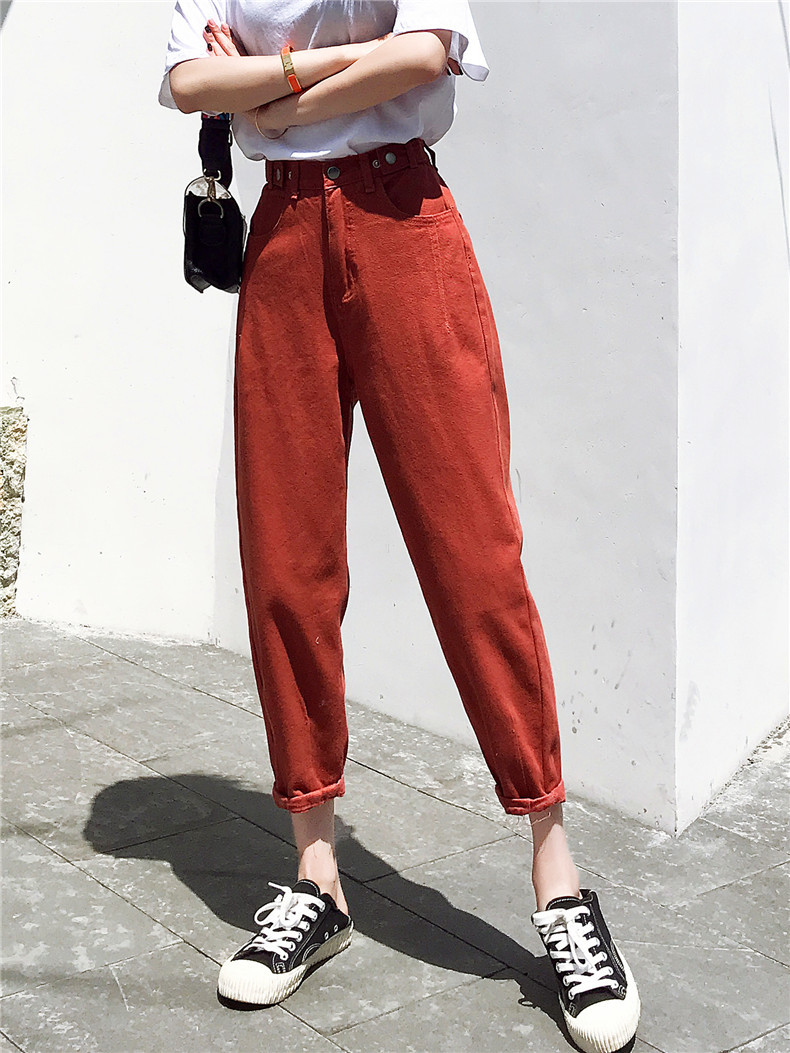 Casual Pants Spring New Korean Version Of 2020 Loose Breathable Comfortable Nine-Point Pants For Women