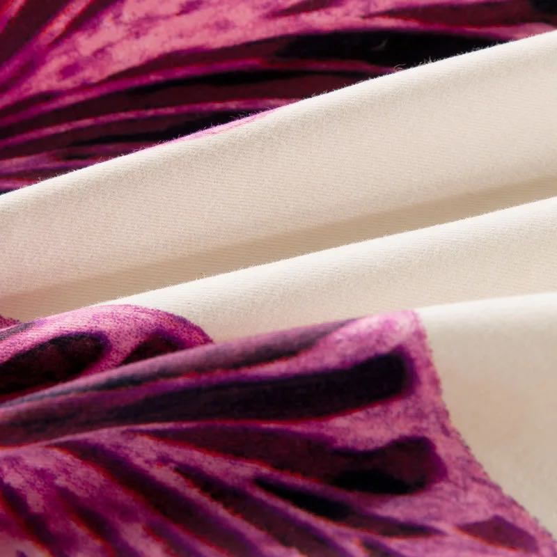 Thickened Woolen 3D Bed Sheet Wedding Quilt Set 4-Piece Set Specification drawing