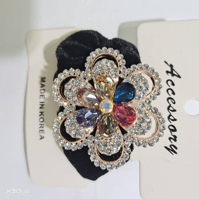Popular Exquisite And Beautiful Alloy Zircon Cloth Ring Multi-Color
