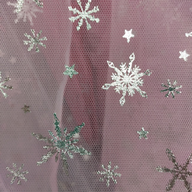 烫金雪花网纱服装布装饰布多色可选价格面议细节图