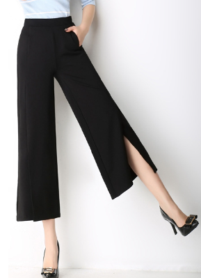 Spring and Summer new 9-inch casual women's pants, Korean style, fashionable and versatile, high-waisted, slimming ladies