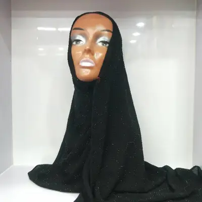 Manufacturers Direct Sales Of Muslim Black Ethnic Wind Thickened Adult Women's Large Headscarf